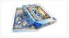 Kundenspezifisches pädagogisches Kinderspielzeug 200 Stück blaue Papppapierpuzzles für Kinder