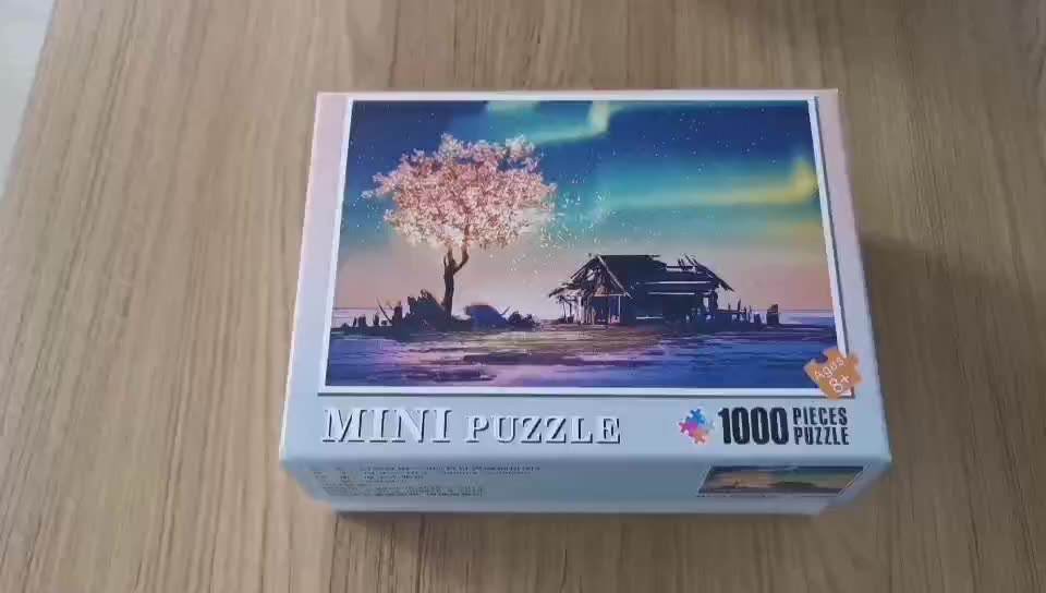 Hochwertiges personalisiertes Sublimations-Kleinpuzzle 1000-teiliges Papppuzzle für Erwachsene auf Rahmen
