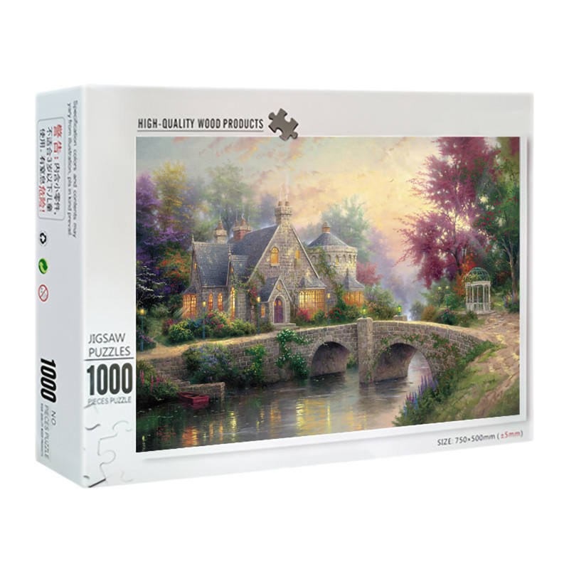 Hochwertiges Drucken von benutzerdefinierten 1000-teiligem Papier-Puzzle für Erwachsene