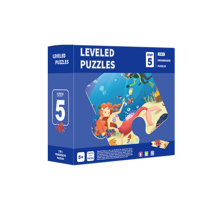 Kundenspezifischer Druck Kinder Karton 2 in 1 Design Heißer Verkauf Papier Kinder Kundenspezifisches Puzzle Puzzle für Kinder