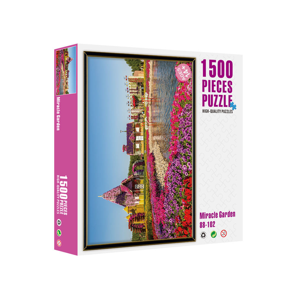 Kostenlose Probe kundenspezifisches Papierpapppuzzle 1500 Teile Erwachsene Puzzle Box Puzzles
